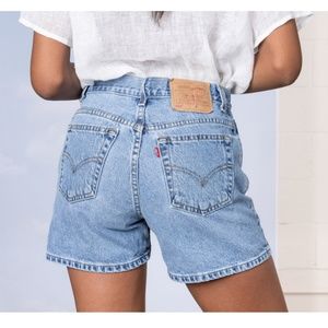 Vintage Levi's 555 High-Waisted Denim Shorts